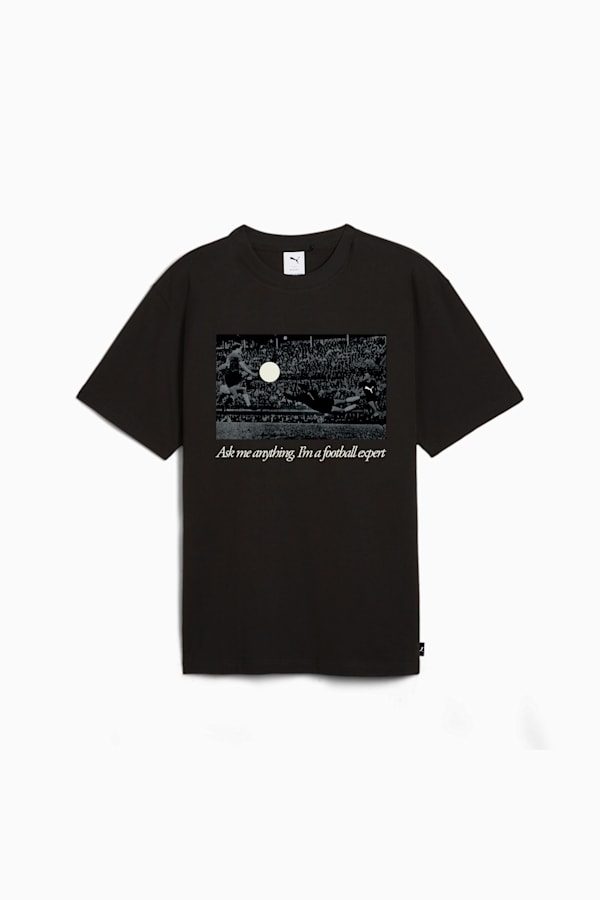 GRAPHICS "Football Expert" Tee Men, PUMA Black, extralarge